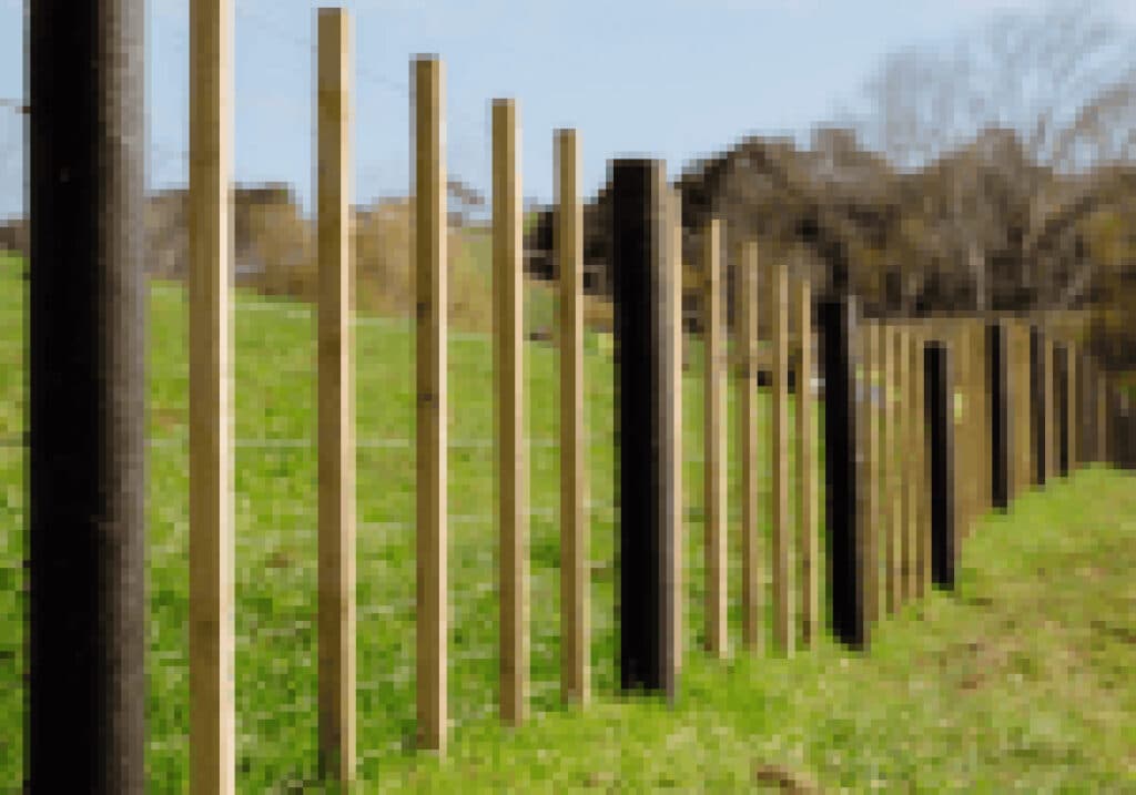 Recycling plastic packaging into fence posts