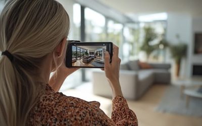 Lady doing in-home removal survey.