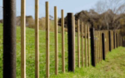 Recycling plastic packaging into fence posts